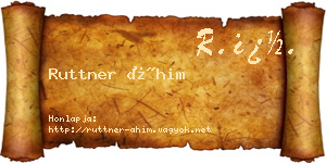 Ruttner Áhim névjegykártya